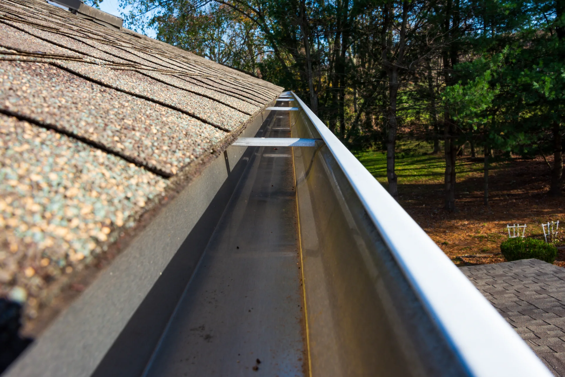 close up of house guttering