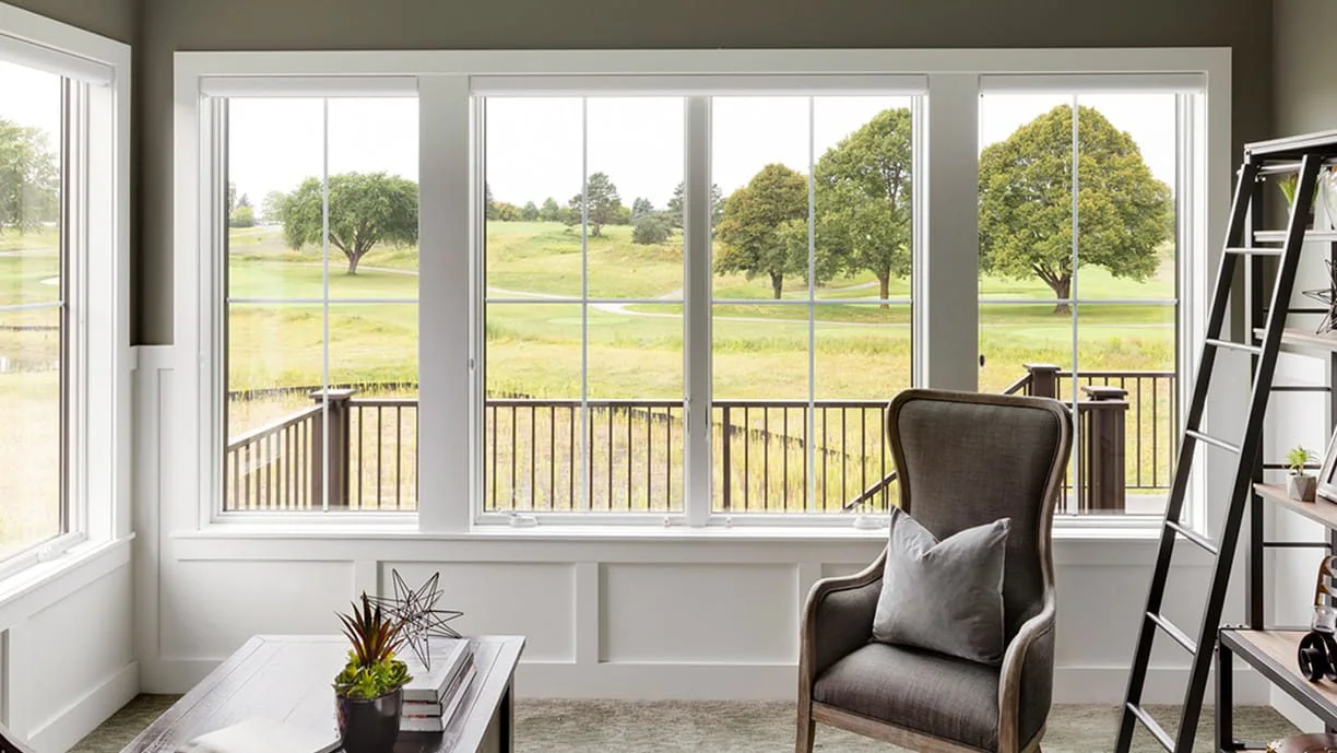 interior of a new house with new windows