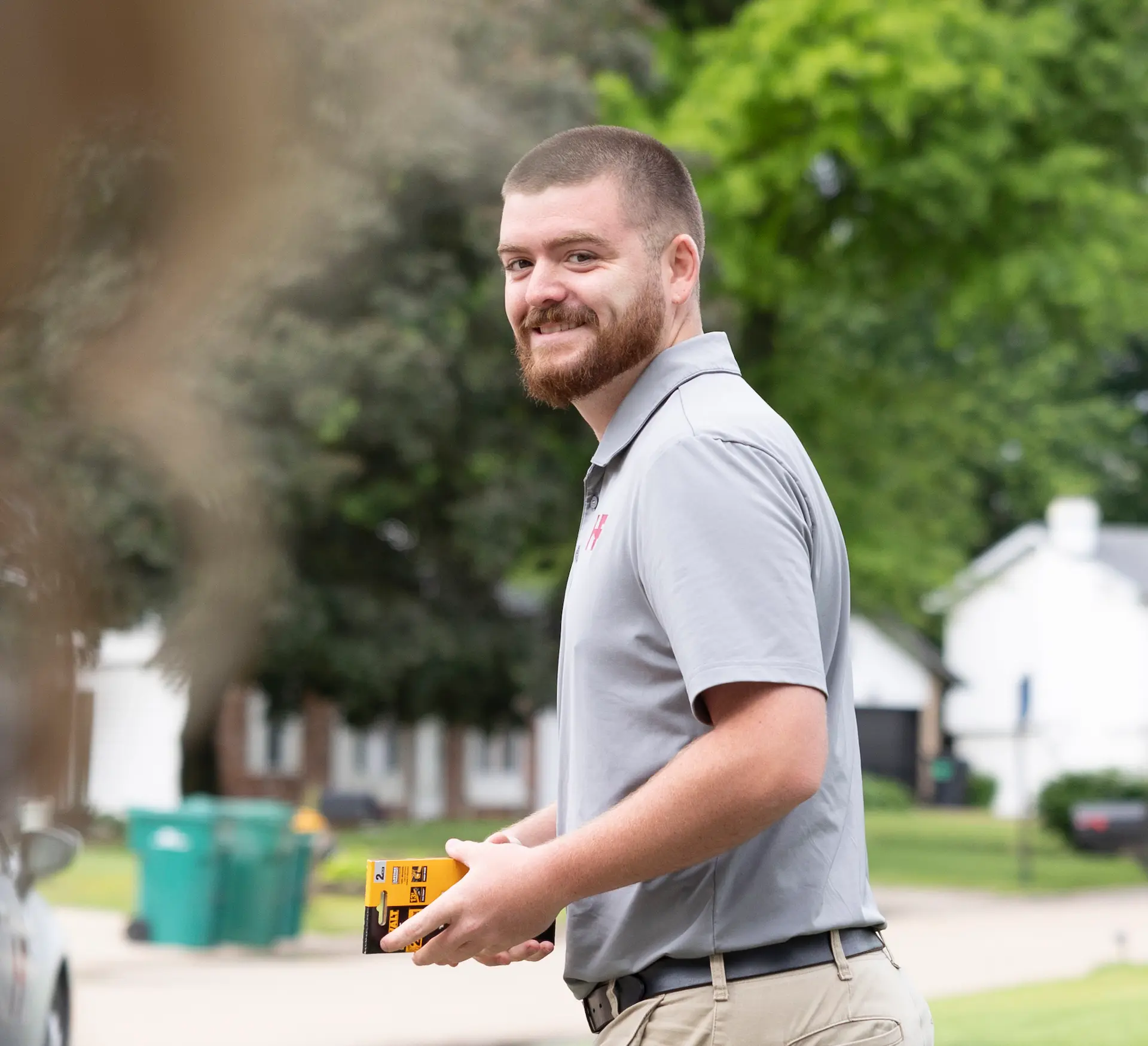 member of h&f in a garden