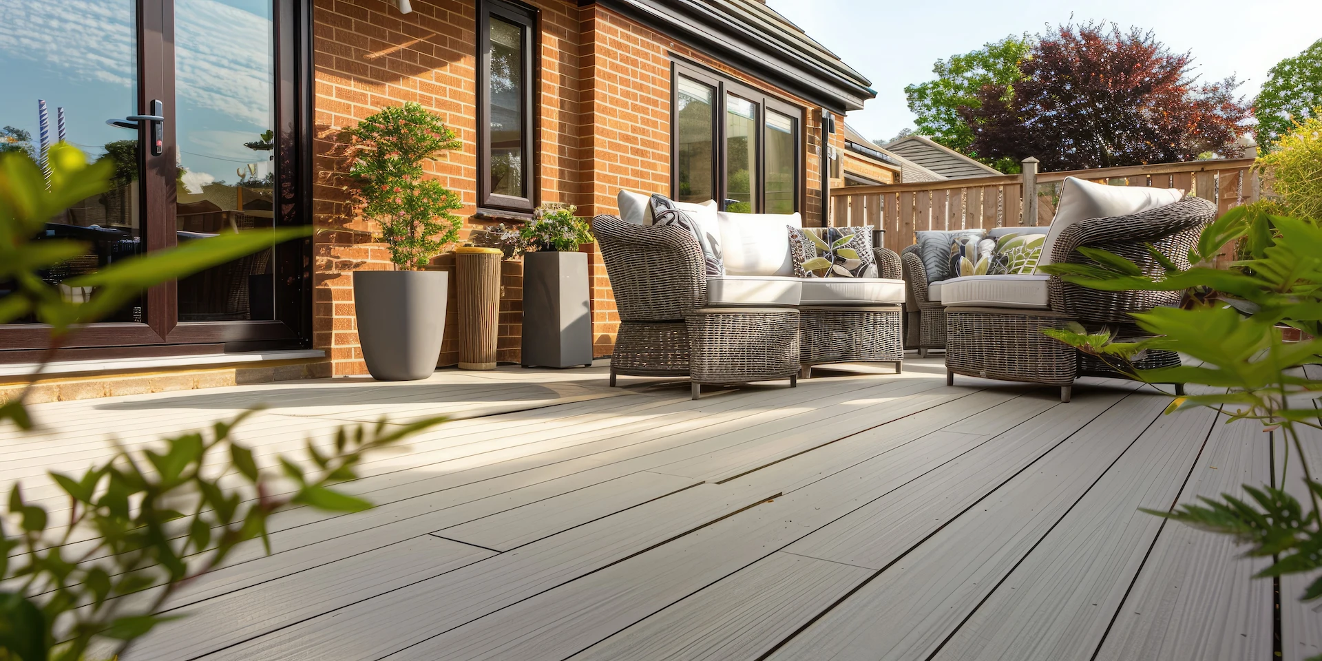 stunning decking on a house